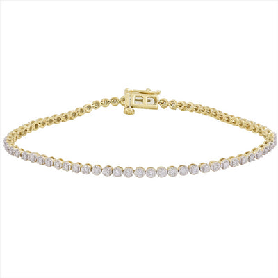 Bracelet with 1ct Diamonds in 9K Yellow Gold