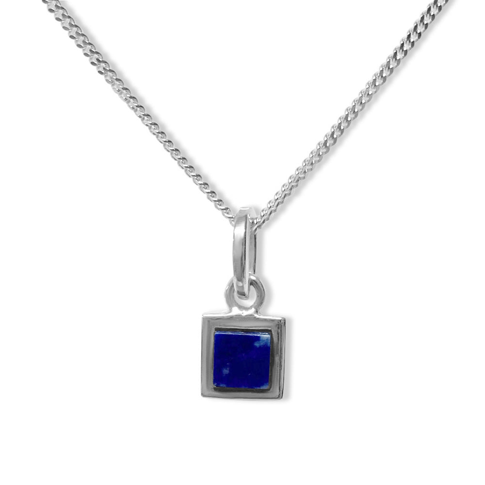 Lapis & Sterling Silver Petite Necklace
