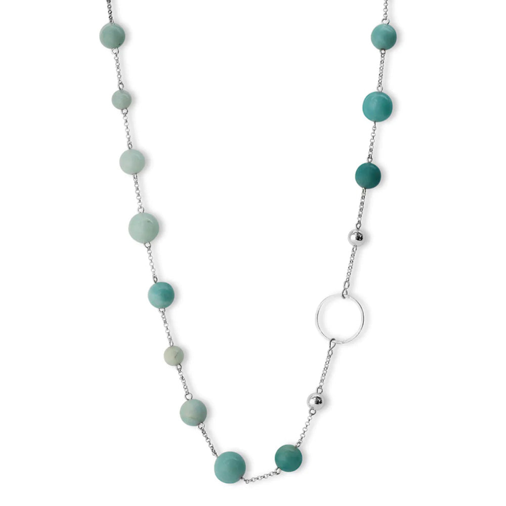 Amazonite & Sterling Silver Short Necklace