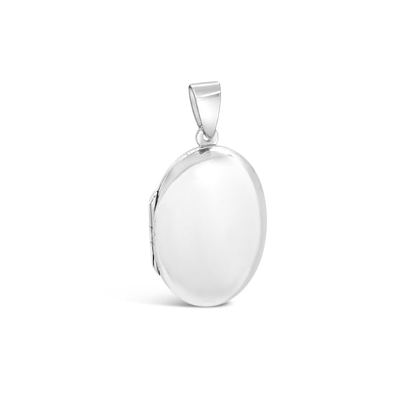 Sterling Silver Oval Locket Pendant 30x20mm