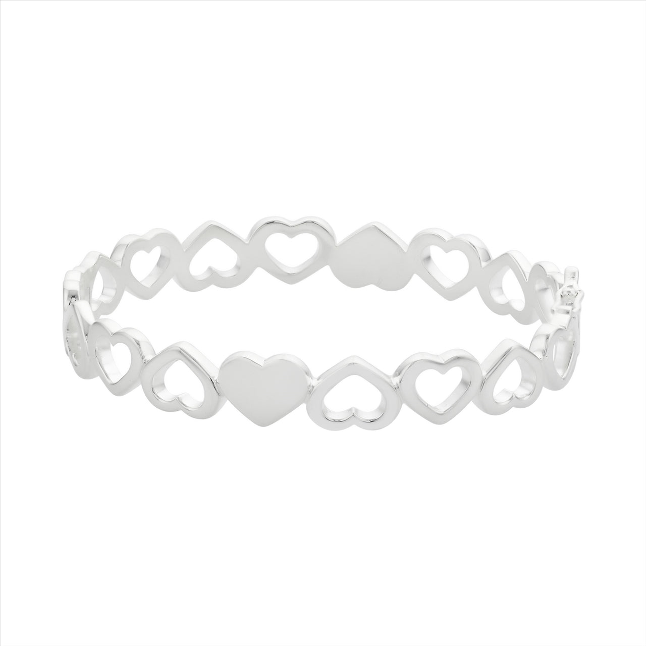 Heart Sterling Silver Cuff Style Bracelet