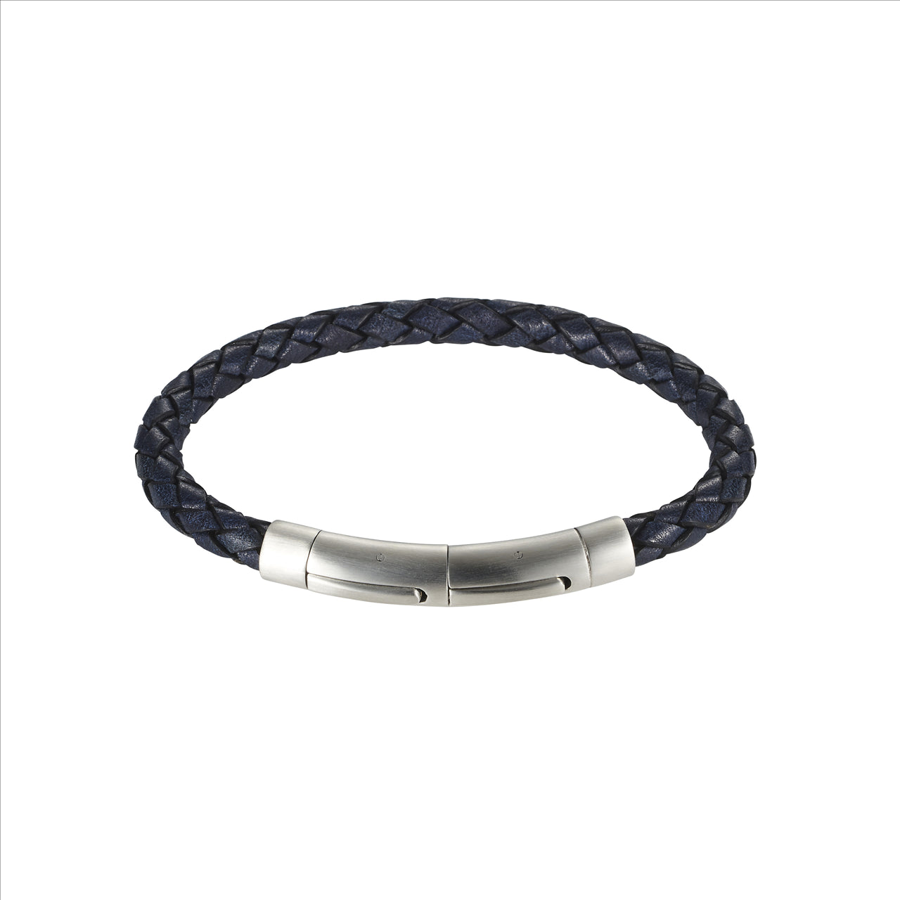 Nero Italian Leather/Stainless Bracelet