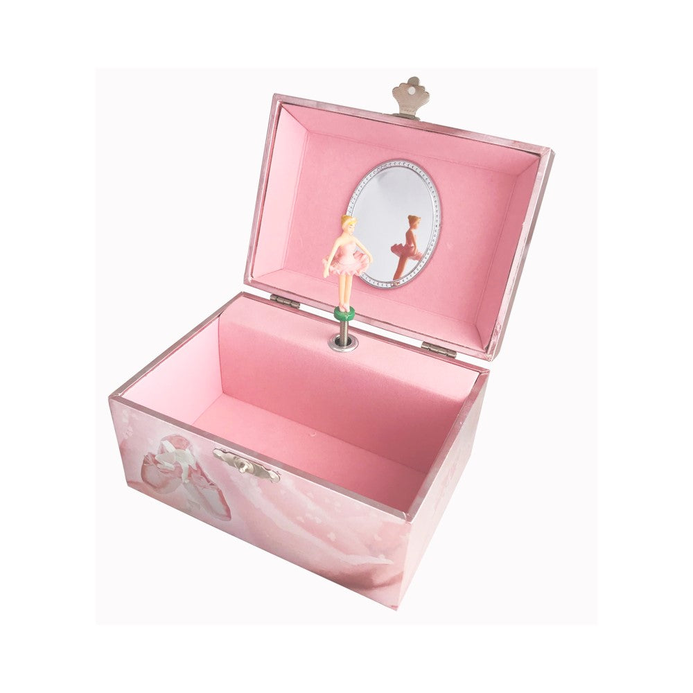 FOIL MUSIC BOX BALLERINA SASHA PINK 14.8X10.6X8.4CM