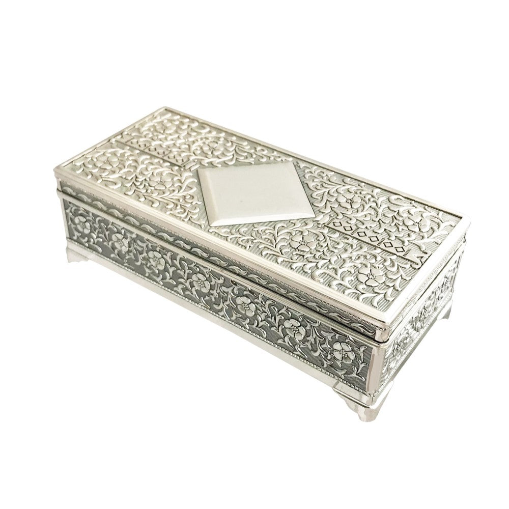 JEWEL BOX DIAMOND 7" SILVER PLATE