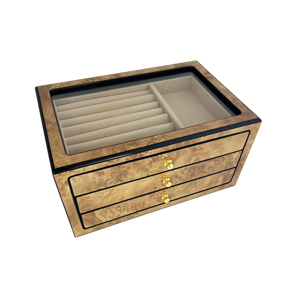 J. BOX 3 DRAWER MAPLE 30X20X15.4CM NO LOCK