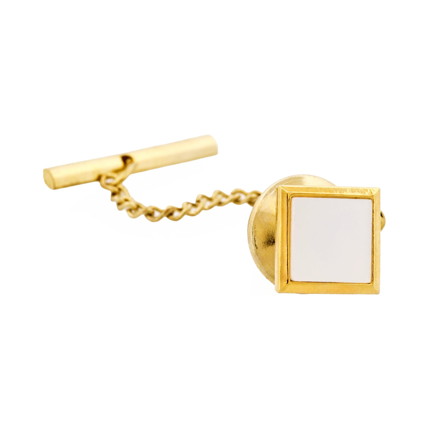 Gold Plated Tie Tak Crystal