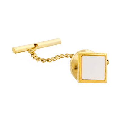 Gold Plated Tie Tak Crystal