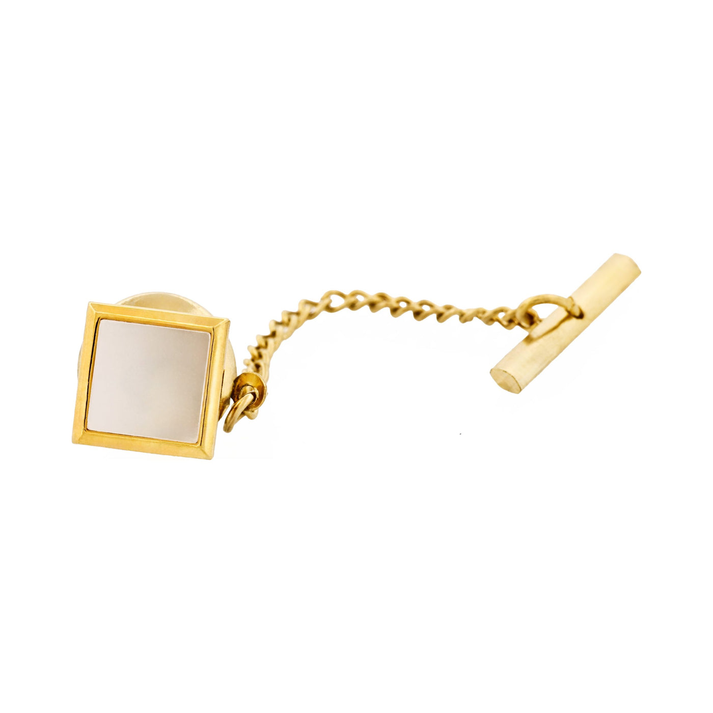 Gold Plated Tie Tak Crystal