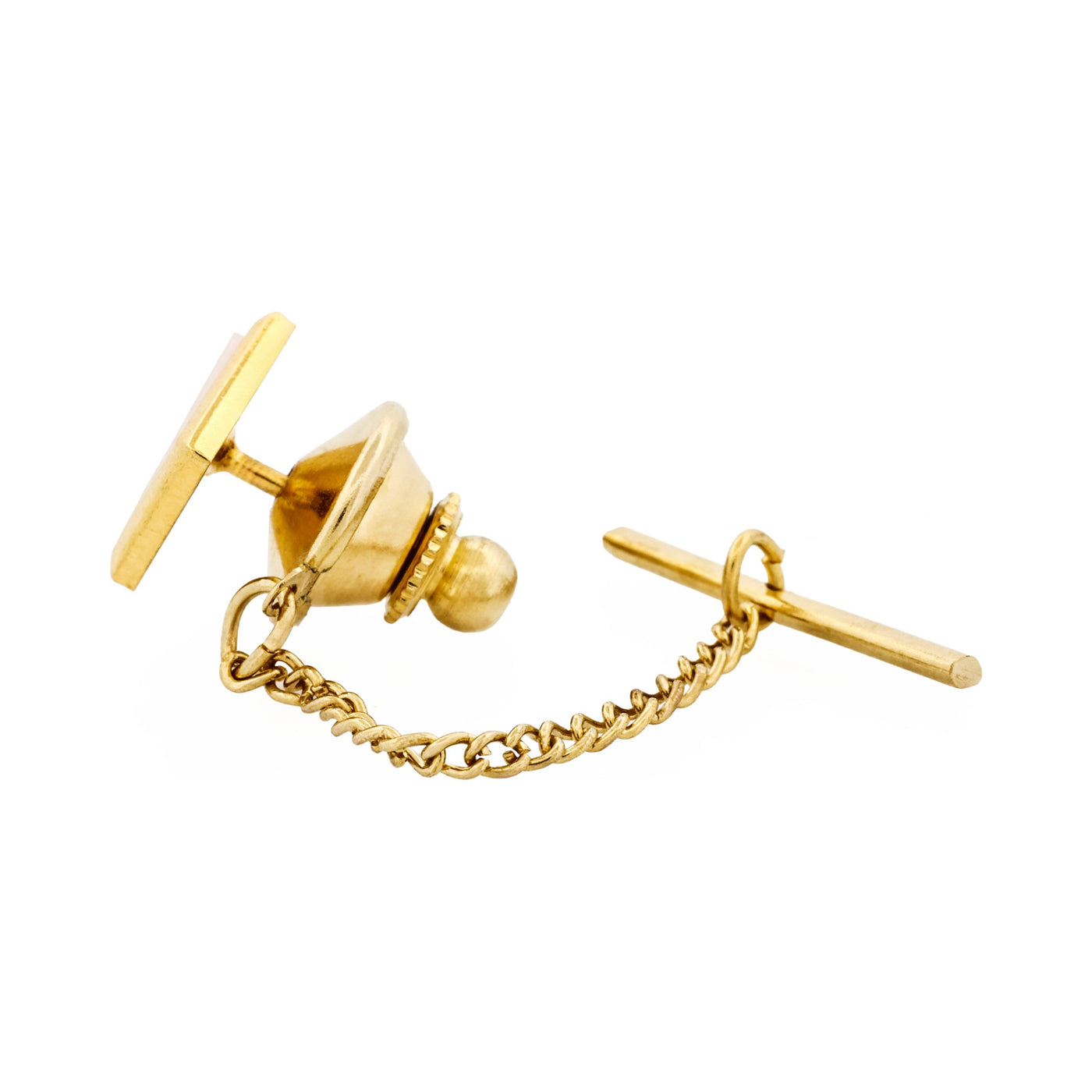 Gold Plated Tie Tak Crystal