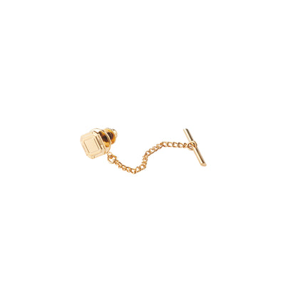 Gold Plated Tie Tak & Chain