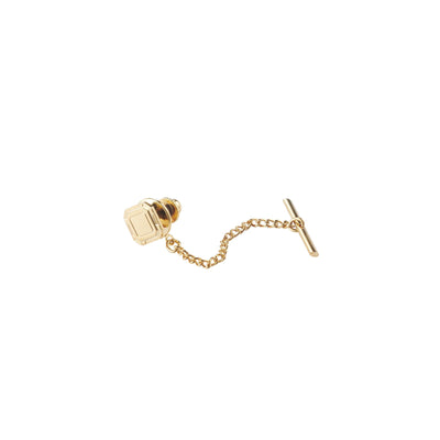 Gold Plated Tie Tak & Chain
