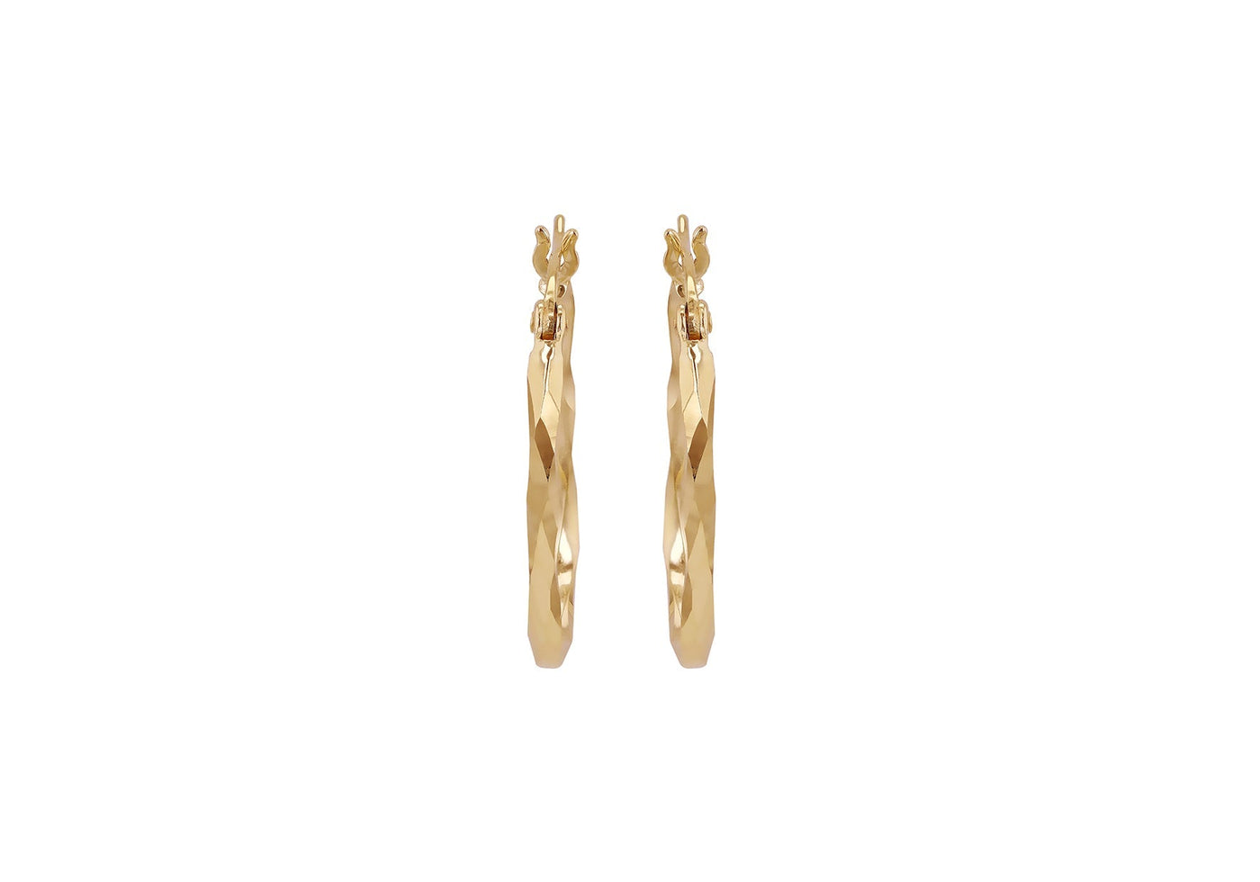 9ct Yellow Gold Twist Oval Earrings