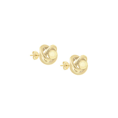 9ct Yellow Gold 5mm Knot Ball Stud Earrings