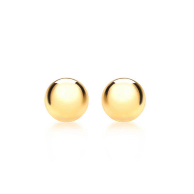 9ct Yellow Gold 5mm Ball Stud Earrings