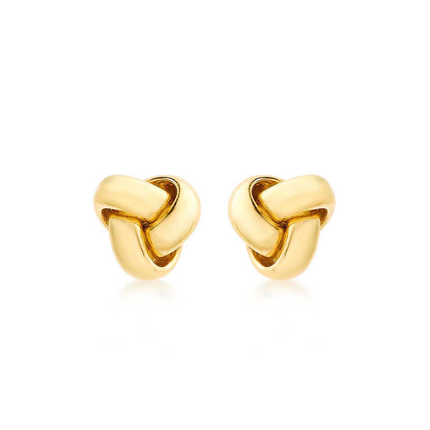 9ct Yellow Gold 8mm Knot Stud Earrings
