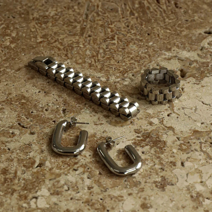 High Polish Silver Bracelet – Stainless Steel