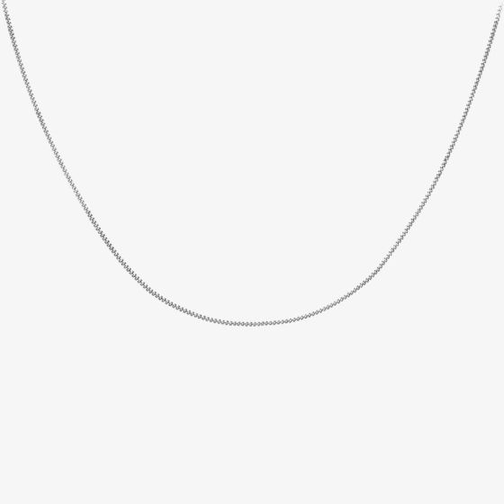 9ct White Gold Diamond Cut Curb Chain