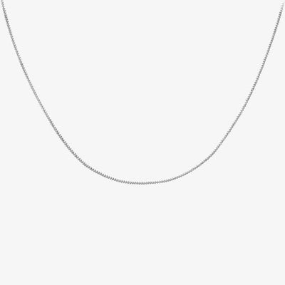 9ct White Gold Diamond Cut Curb Chain