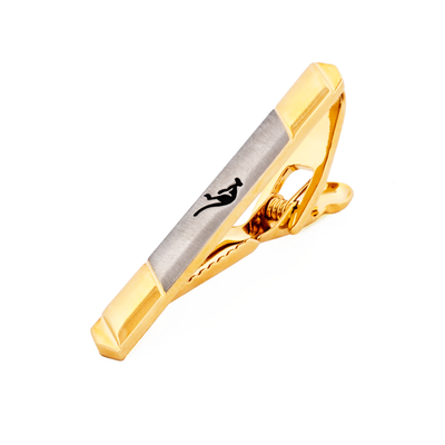 Gold/Brush rhod Kangaroo Tie-Bar