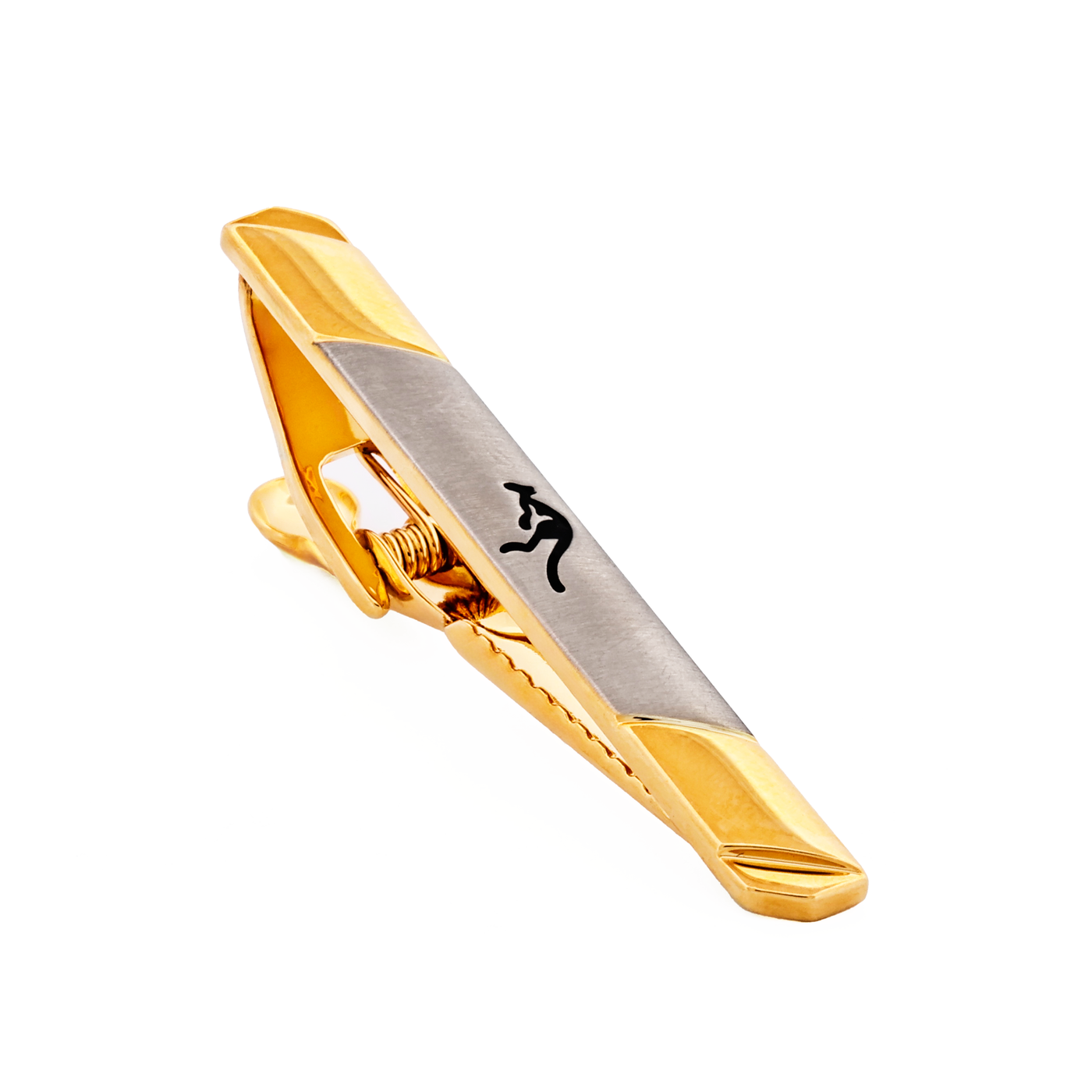 Gold/Brush rhod Kangaroo Tie-Bar