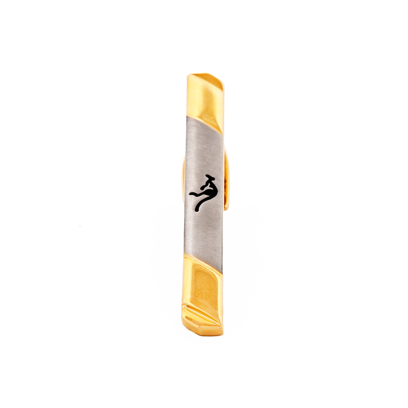 Gold/Brush rhod Kangaroo Tie-Bar
