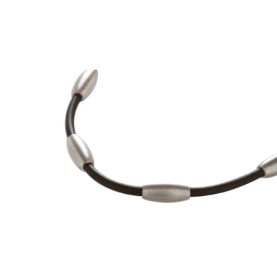 Brushed Stainless Steel & Rubber Neckpiece