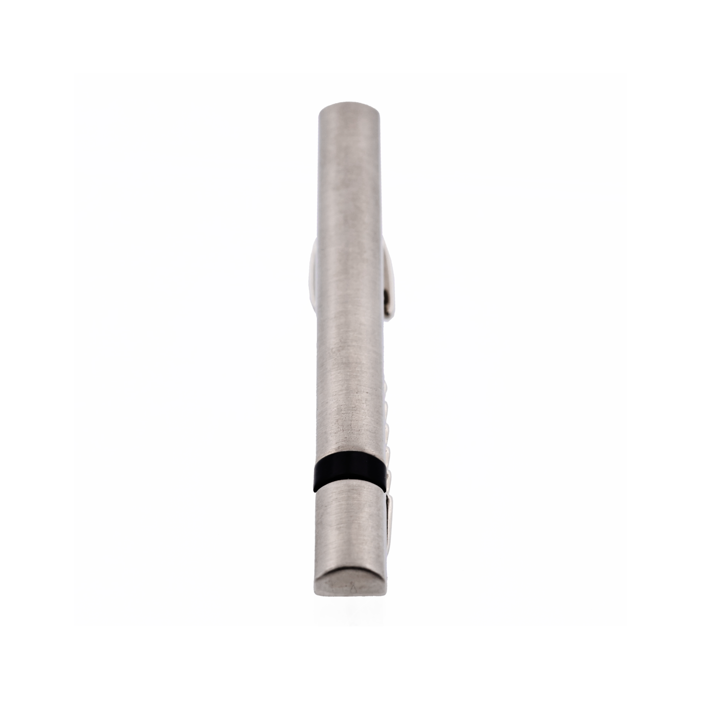 Brush Rhodium Black Tie Bar