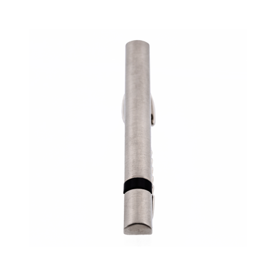 Brush Rhodium Black Tie Bar