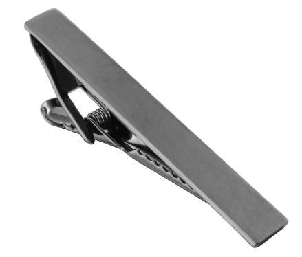 Brushed Gun Metal Tie Clip Plated 50m
