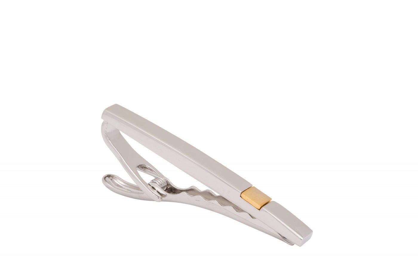 Polished Rhodium & Brushed Gold Plated Tie Clip-