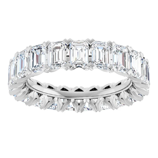 Emerald Cut Lab-Grown Diamond Eternity Ring – 5 1/3 CTW  14ct White Gold