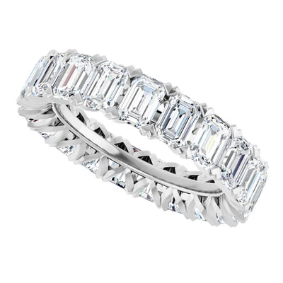 Emerald Cut Lab-Grown Diamond Eternity Ring – 5 1/3 CTW  14ct White Gold