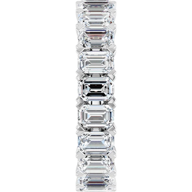 Emerald Cut Lab-Grown Diamond Eternity Ring – 5 1/3 CTW  14ct White Gold