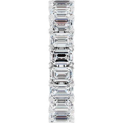 Emerald Cut Lab-Grown Diamond Eternity Ring – 5 1/3 CTW  14ct White Gold