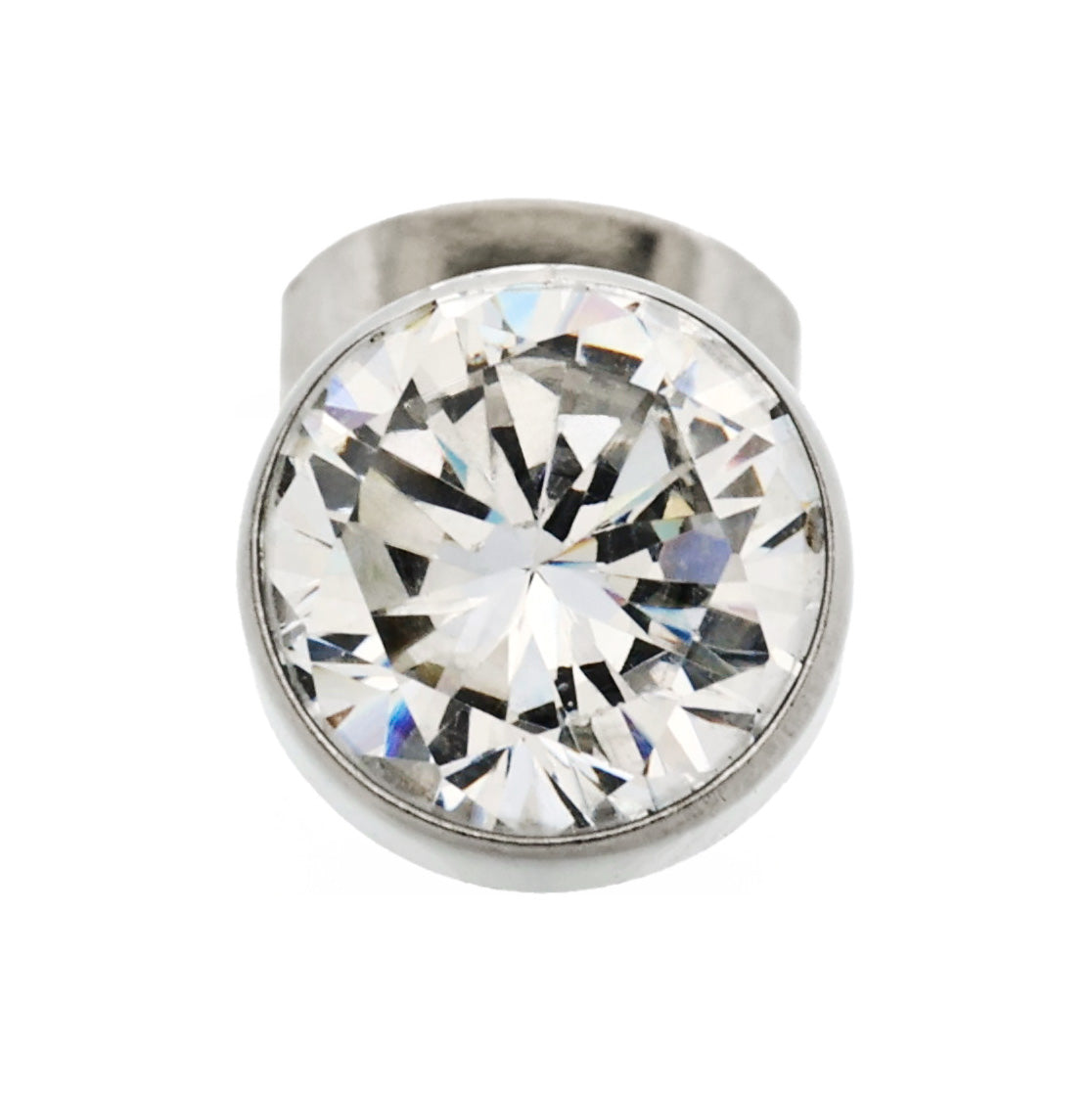 Cudworth Men’s Stainless Steel Crystal Earring