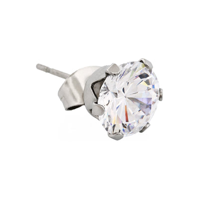 Stainless Steel Earring Cubic Zirconia