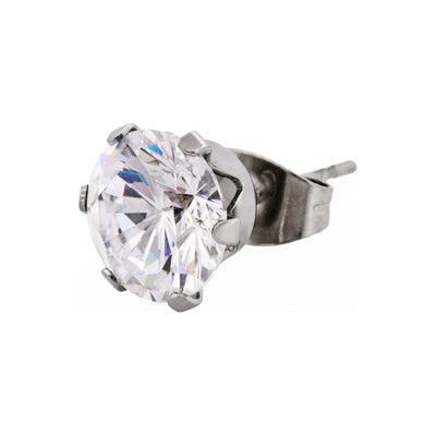 Stainless Steel Earring Cubic Zirconia