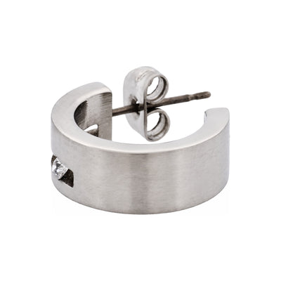 Stainless Steel Cubic Zirconia Earring