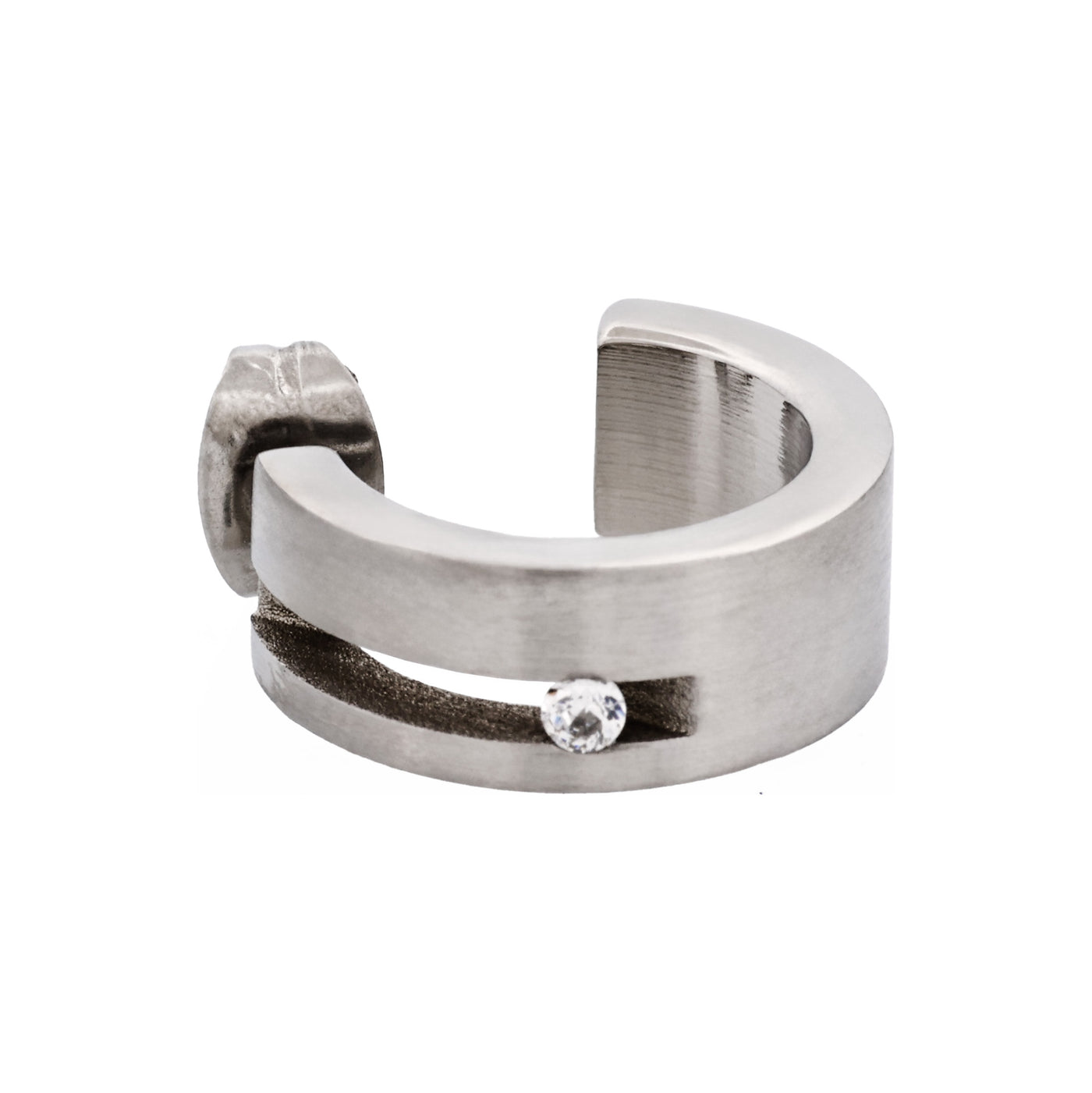 Stainless Steel Cubic Zirconia Earring