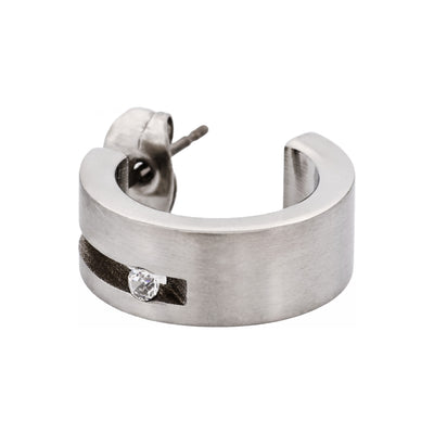 Stainless Steel Cubic Zirconia Earring