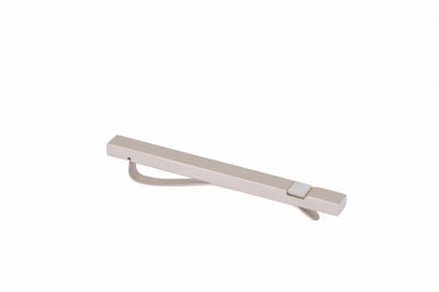 Polished Stainless Steel and Mother of Pearl Tie Slide 50MM