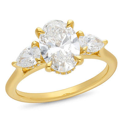 18ct Yellow Gold Lab-Grown Diamond Engagement Ring – 2.70ct TDW