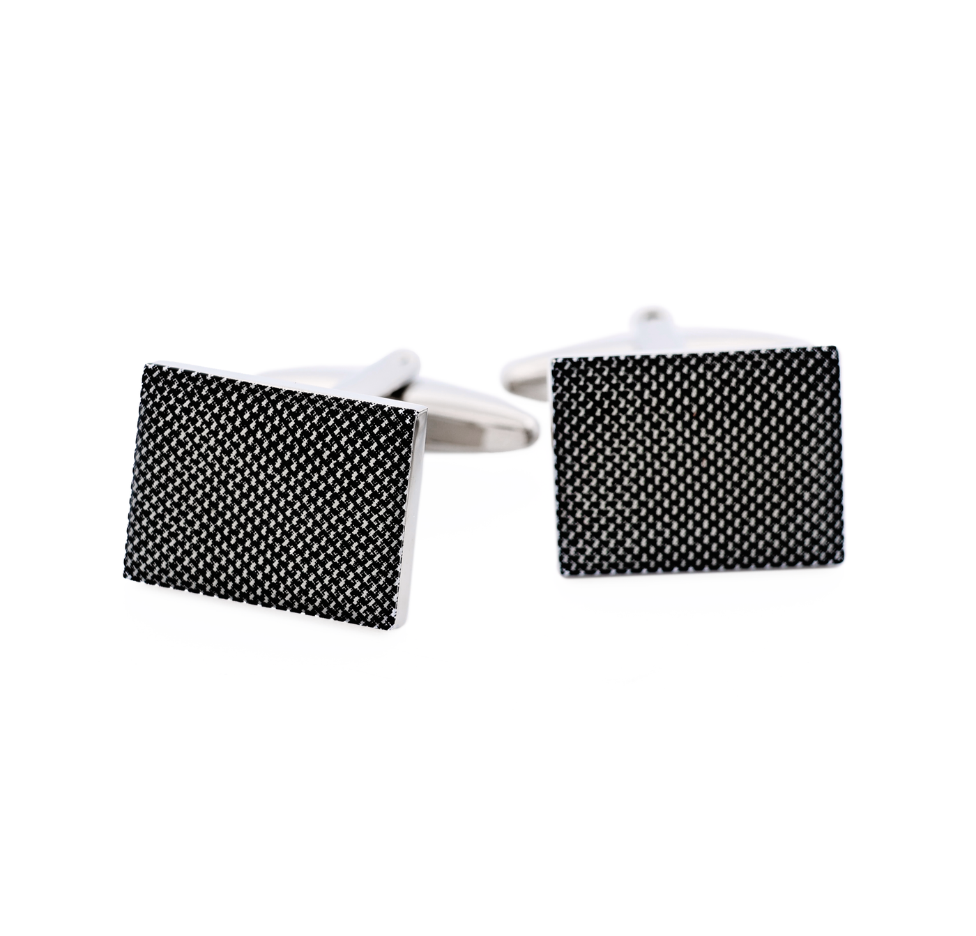 White Black Screen Print Cufflinks