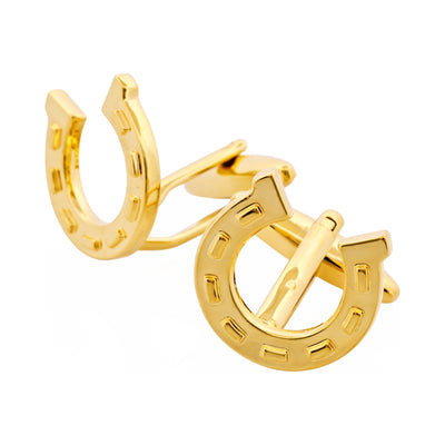 Gold Plated Horse Shoe Cufflinks