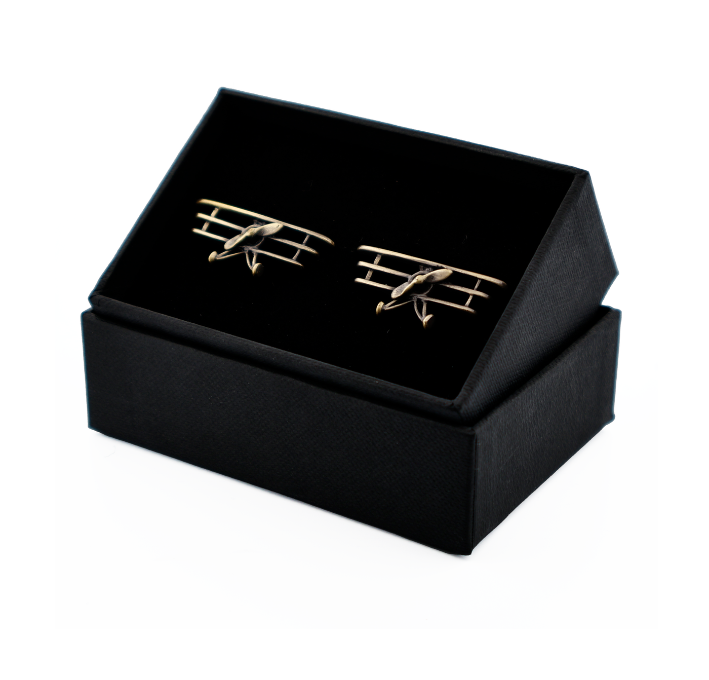 Burnish Gold Plane Cufflinks