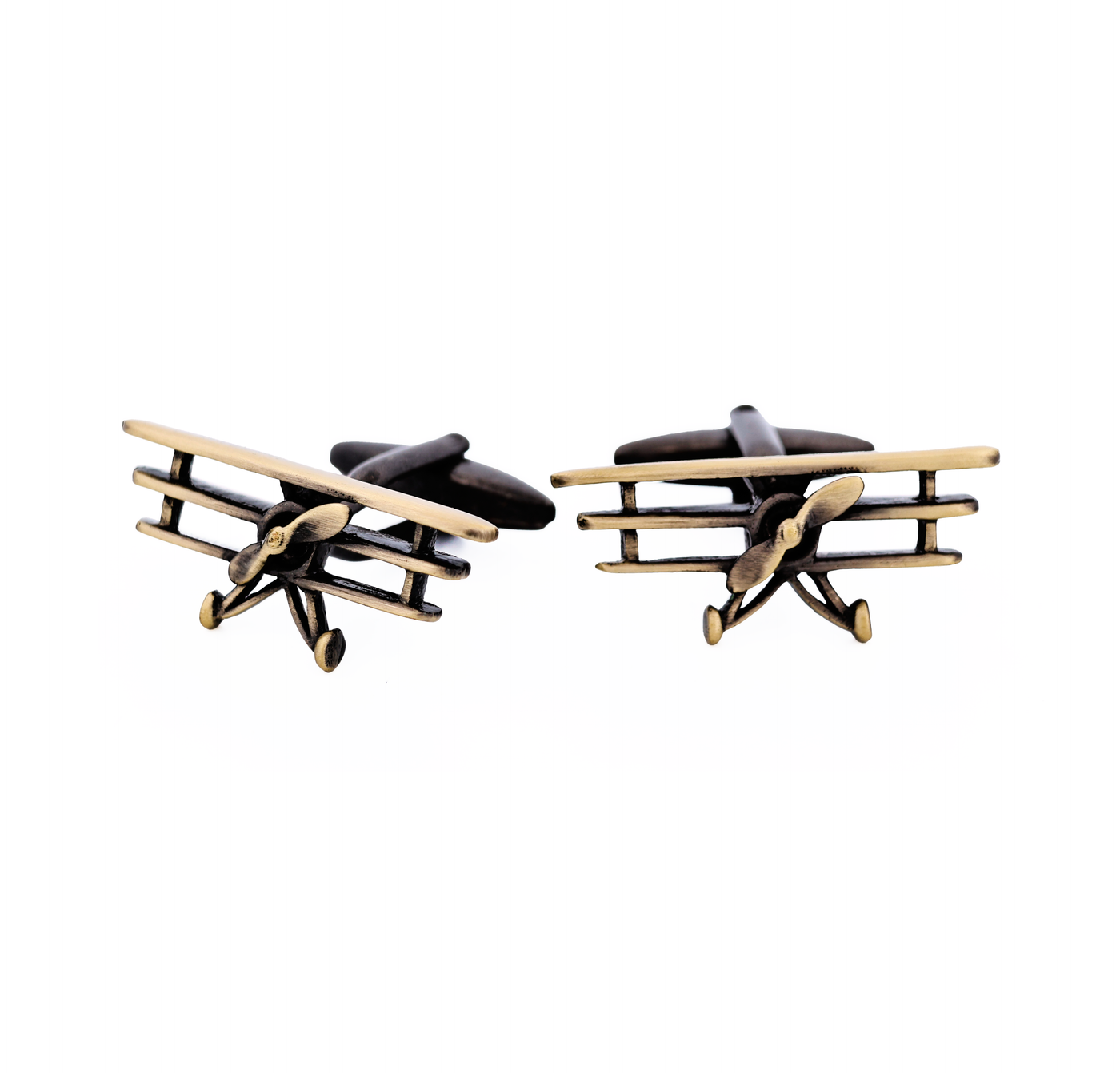 Burnish Gold Plane Cufflinks