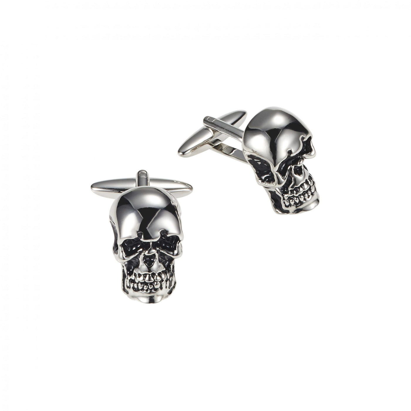 Antique Rhodium Plated Skull Cufflinks
