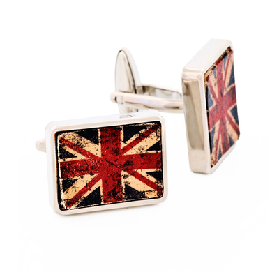 Antique Print Union Jack Cufflinks