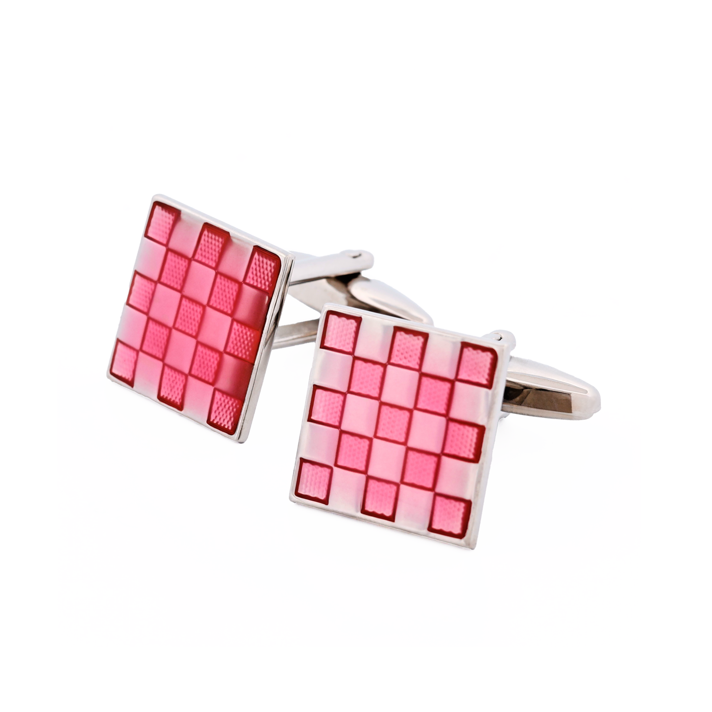 Pink Enamel Cufflinks