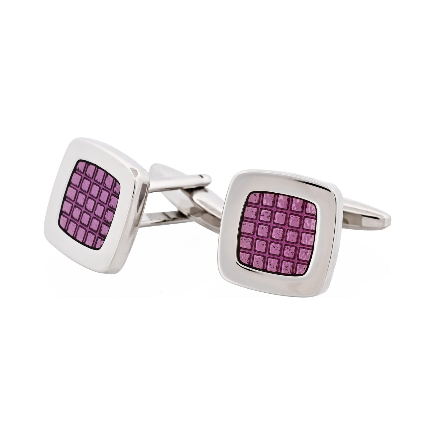 Purple Enamel Square Cufflinks